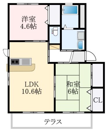 アーネスト本田山A棟の物件間取画像